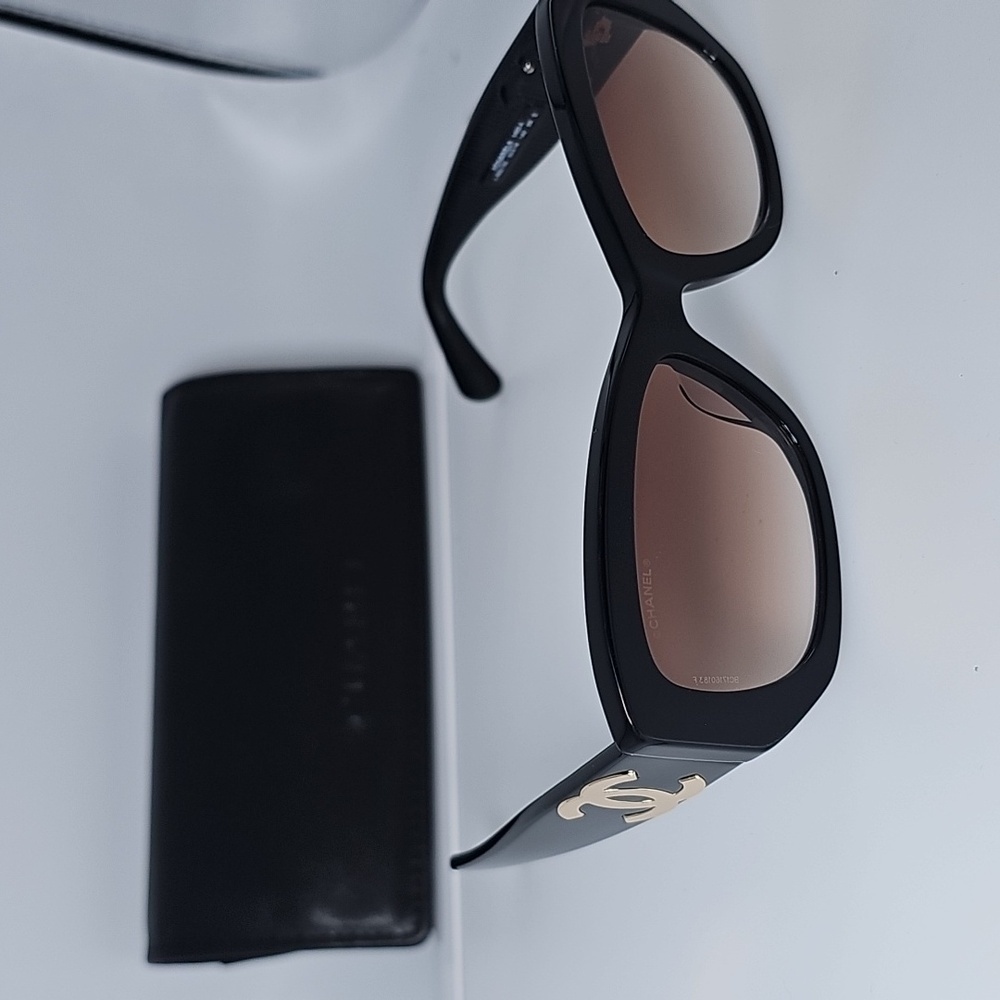 Chanel 5493-A C622/S5 Women's Black/Brown Gradient Sunglasses - Picture 13 of 16